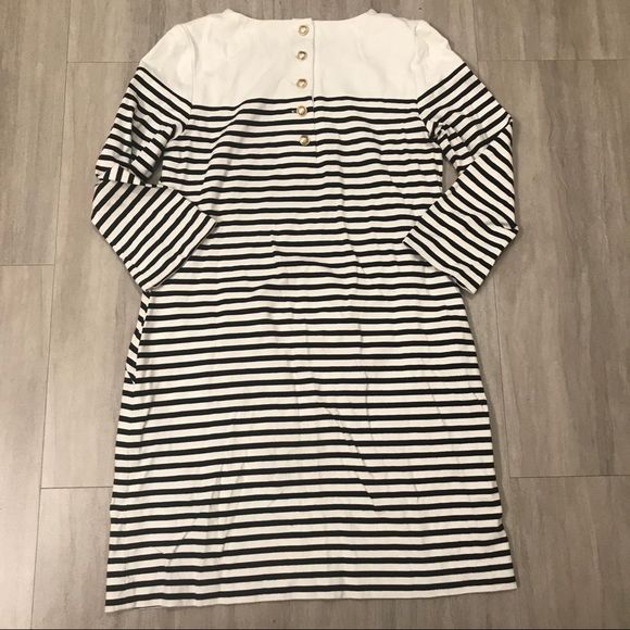 Marc Cain Addition Blue White Striped A Line Dress - Picture 4 of 8